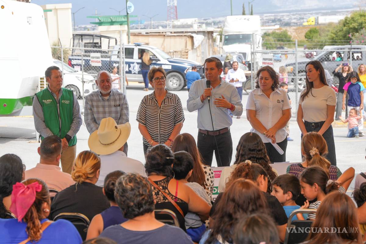 Arranca nueva escuela en Urbivilla del Real con aulas móviles en Ramos Arizpe