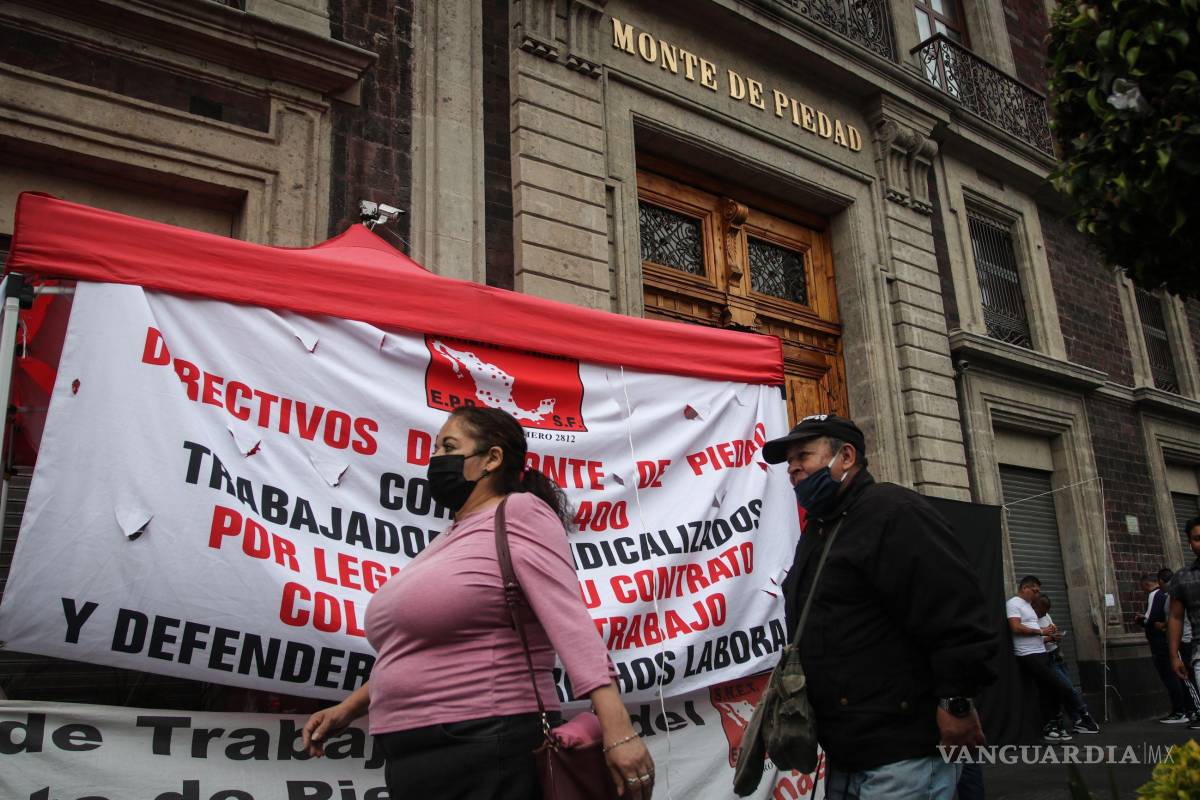 Estalla huelga nacional de Nacional Monte de Piedad: sindicato denuncia violaciones a convenio