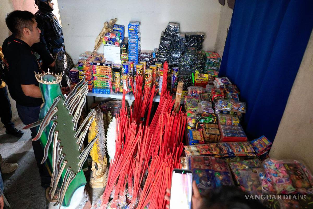 Más de una tonelada de pirotecnia es decomisada en Guadalupe, Nuevo León