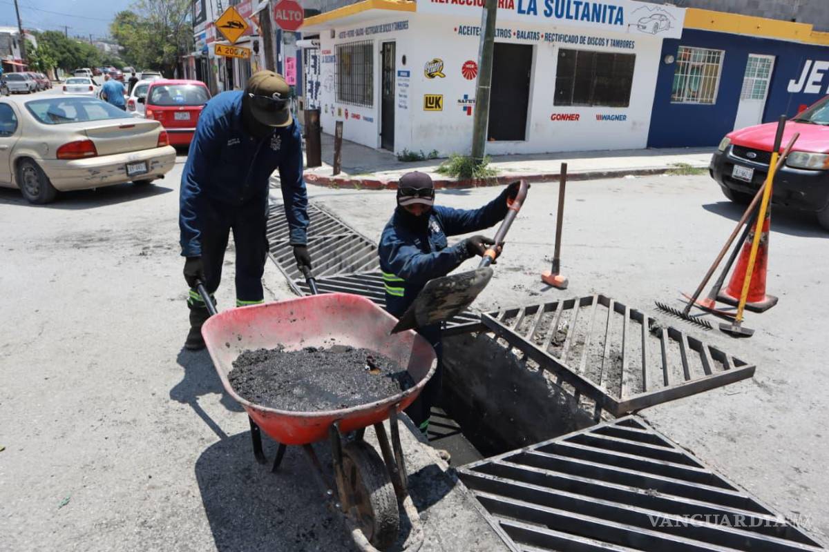 Saltillo refuerza limpieza pluvial, bacheo y rescate de espacios públicos