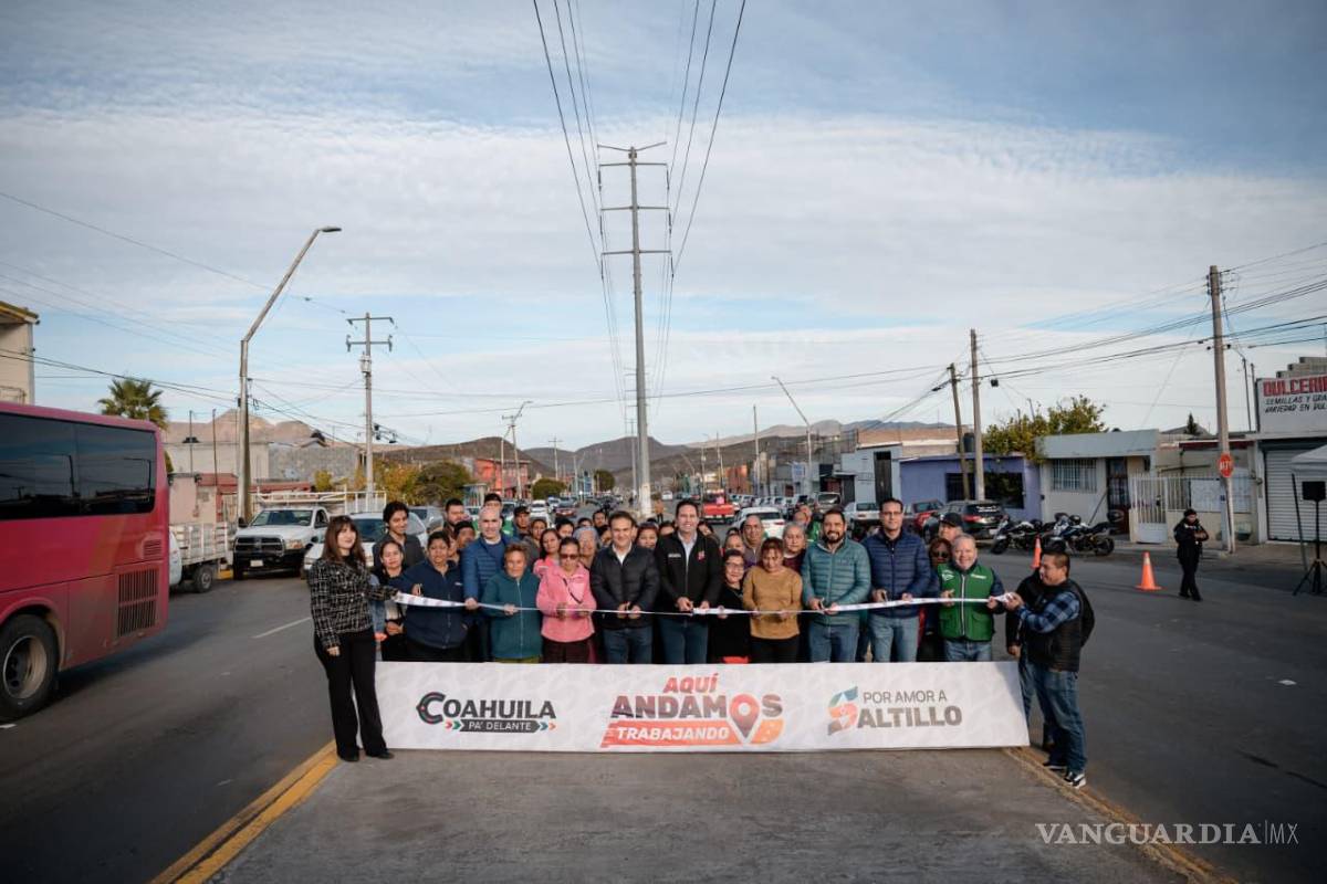 Saltillo: Entrega Javier Díaz repavimentación del bulevar Francisco I. Madero