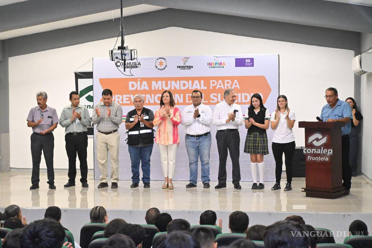 $!Autoridades y estudiantes de Frontera participaron en actividades y pláticas con motivo del Día Mundial de la Prevención del Suicidio, enfocadas en la salud mental y la prevención de situaciones trágicas.