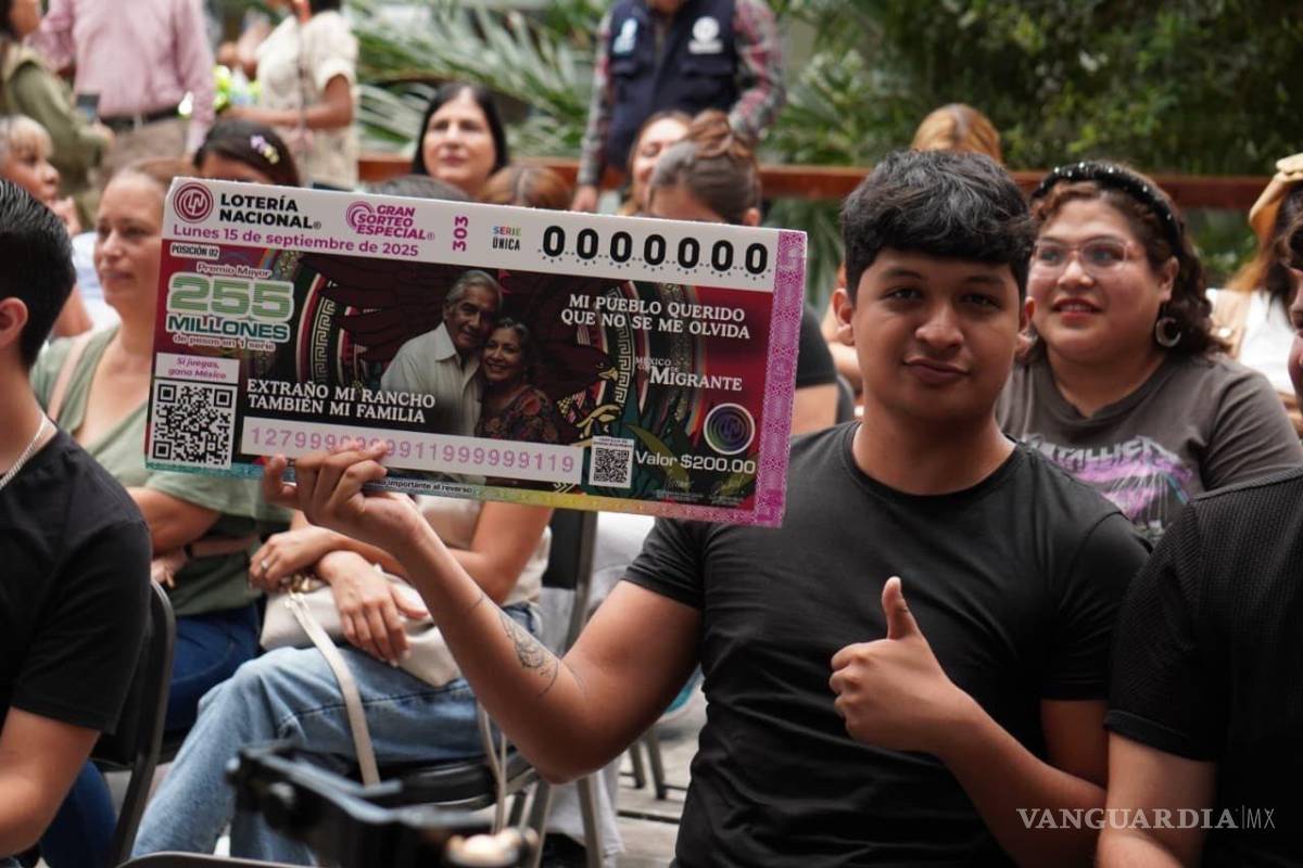 $!Presentan en Nuevo León el sorteo de Lotería Nacional ‘México con M de Migrante’