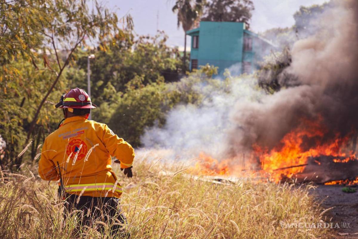 Evacuan a 30 personas y rescatan a seis animales por incendio en Monterrey, Nuevo León