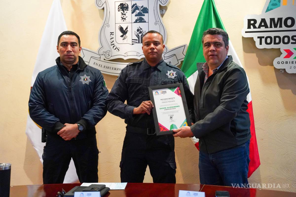 Ramos Arizpe reconoce a policías por su desempeño ejemplar en Seguridad Pública
