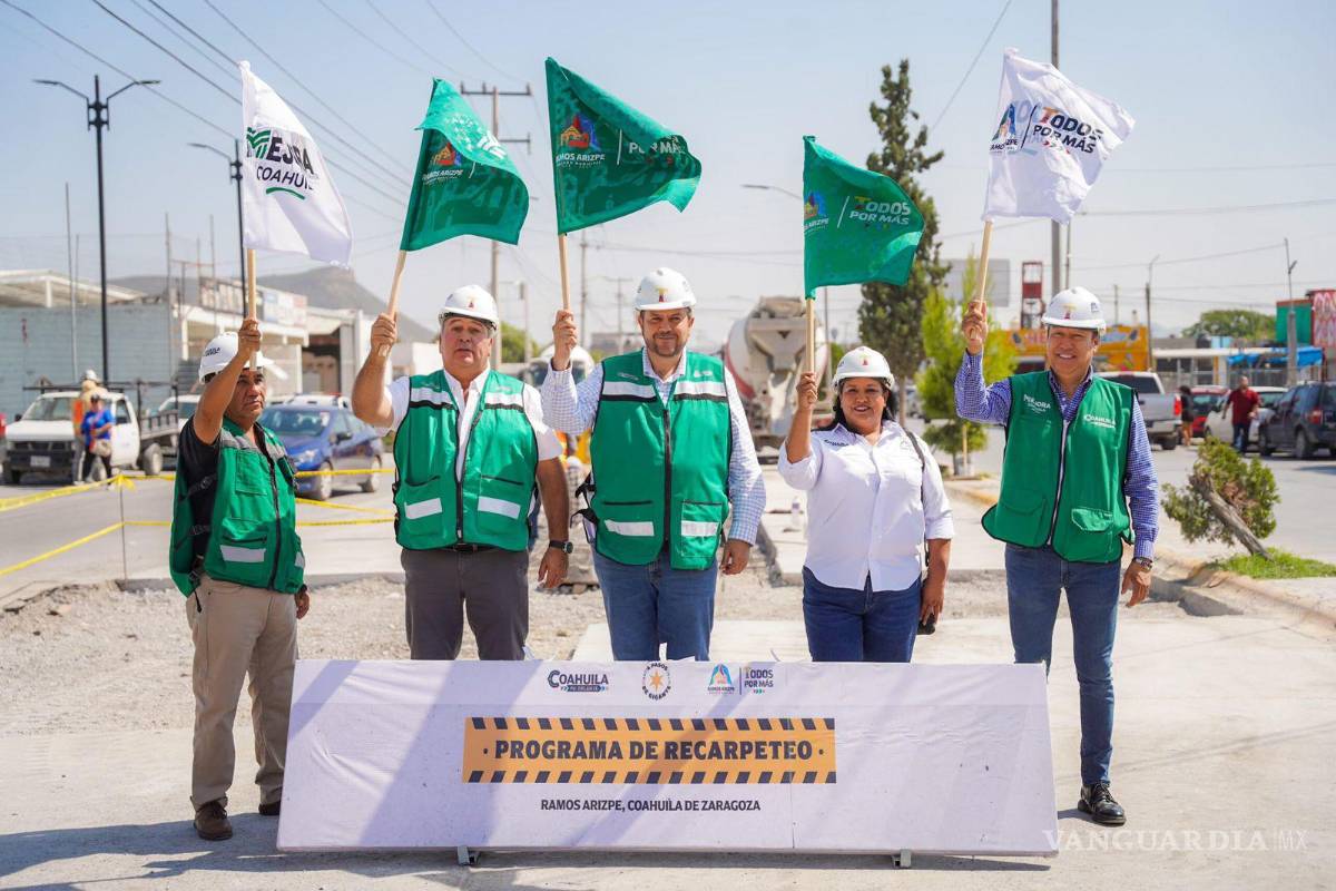 Recarpeteo y bacheo mejoran la movilidad en Ramos Arizpe