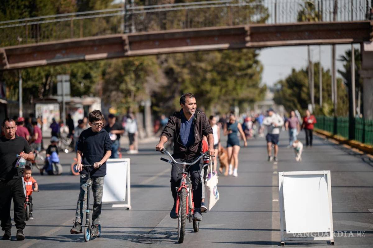 Saltillenses disfrutan de un domingo activo en la Ruta Recreativa