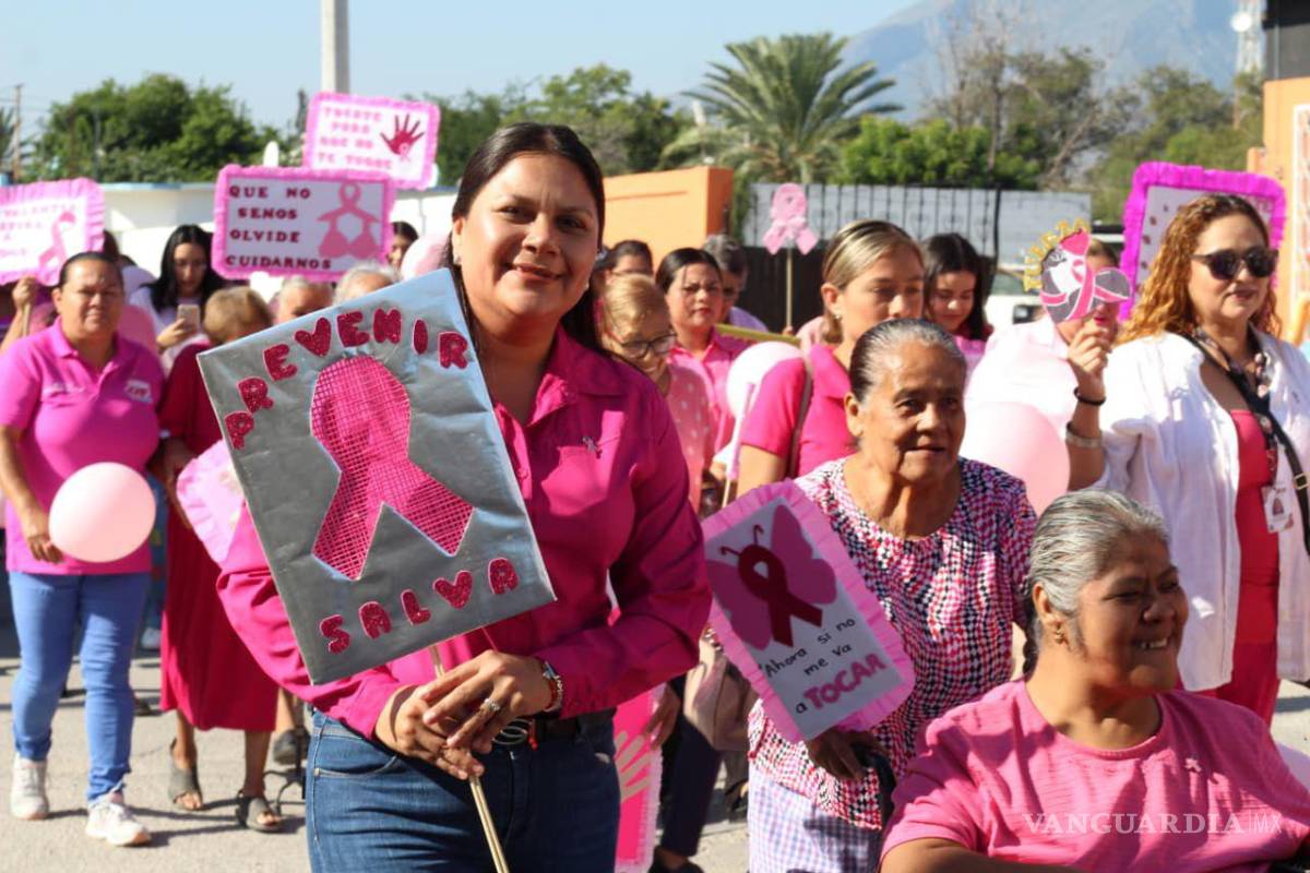 Coahuila: Candela se une a la lucha contra el cáncer de mama con marcha