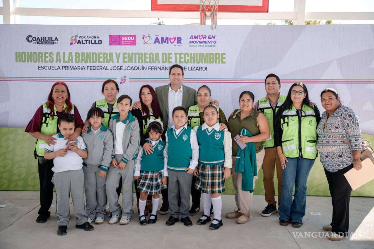 $!La techumbre fue construida con una inversión de 2.9 millones de pesos e incluye cimentación, estructura y colocación, beneficiando a toda la comunidad escolar.