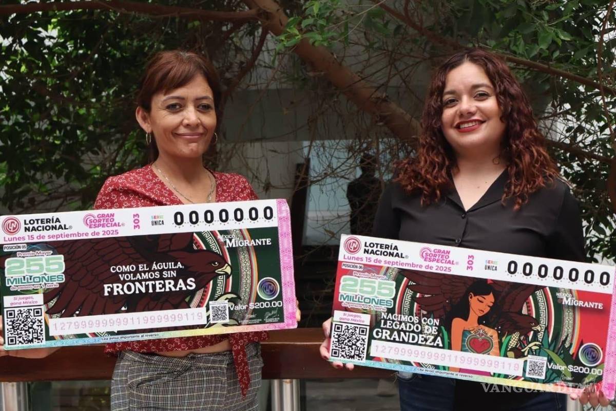 $!Presentan en Nuevo León el sorteo de Lotería Nacional ‘México con M de Migrante’