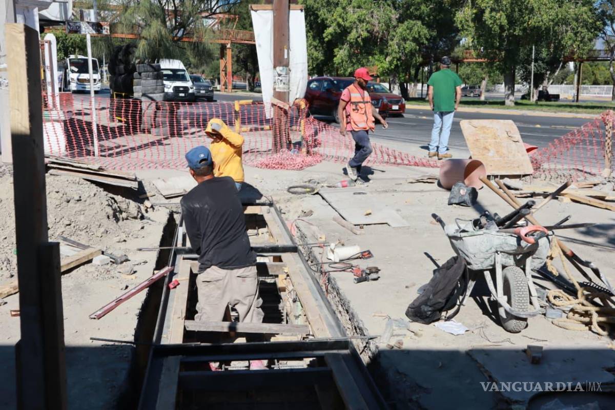 Saltillo: avanza obra pluvial en Paseo de la Reforma