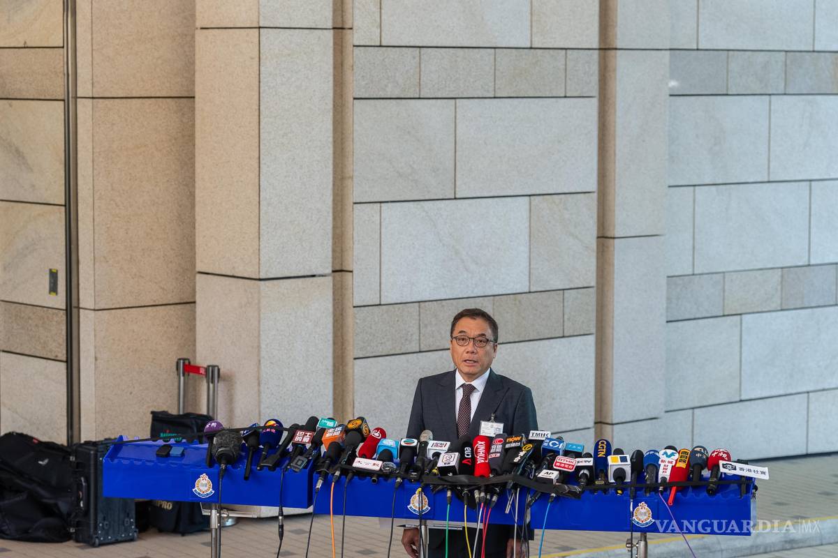 $!Steve Li Kwai-Wah, superintendente superior del departamento de seguridad nacional de la Policía de Hong Kong, tras el veredicto contra Jimmy Lai.