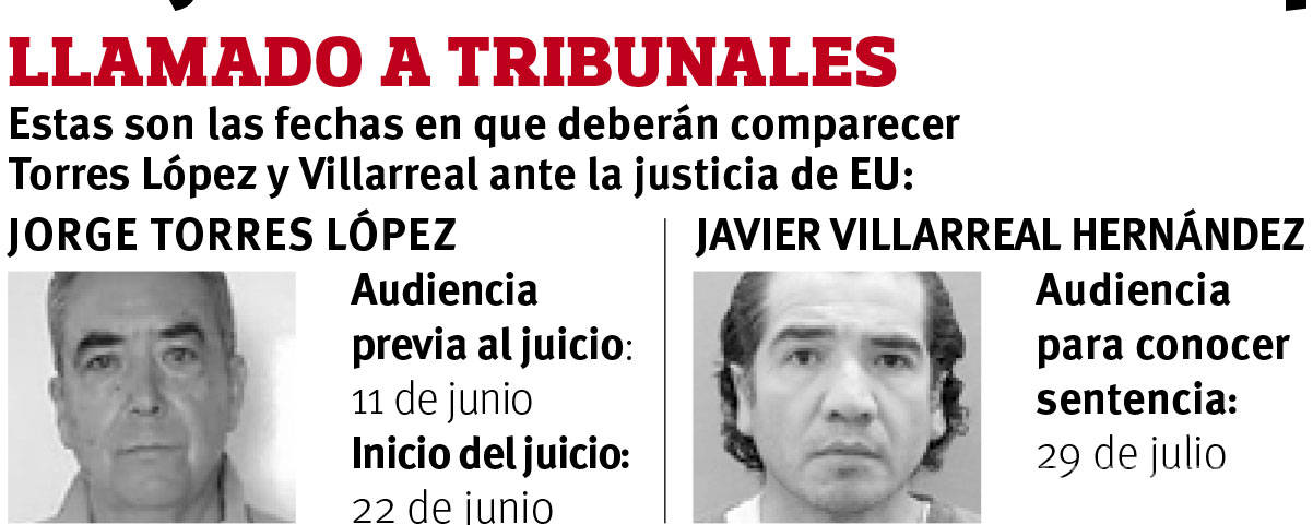 $!Agenda Corte de EU juicios contra Torres López y Javier Villarreal