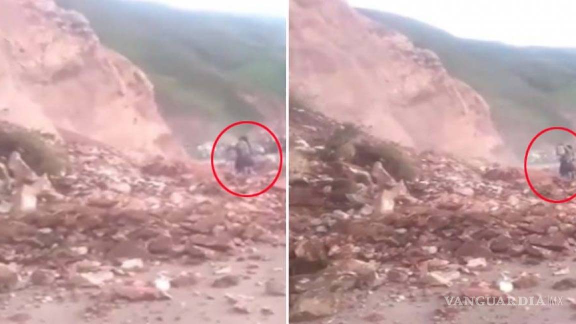 Graban momento en que una mujer es sepultada por un alud en Perú