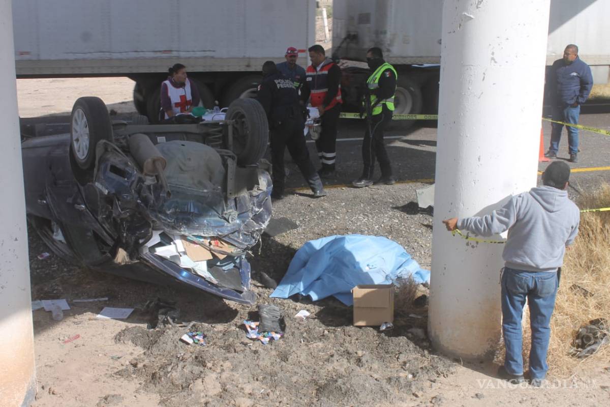 Hombre de 52 años muere aplastado en la carretera Interoceánica de Coahuila por circular a exceso de velocidad