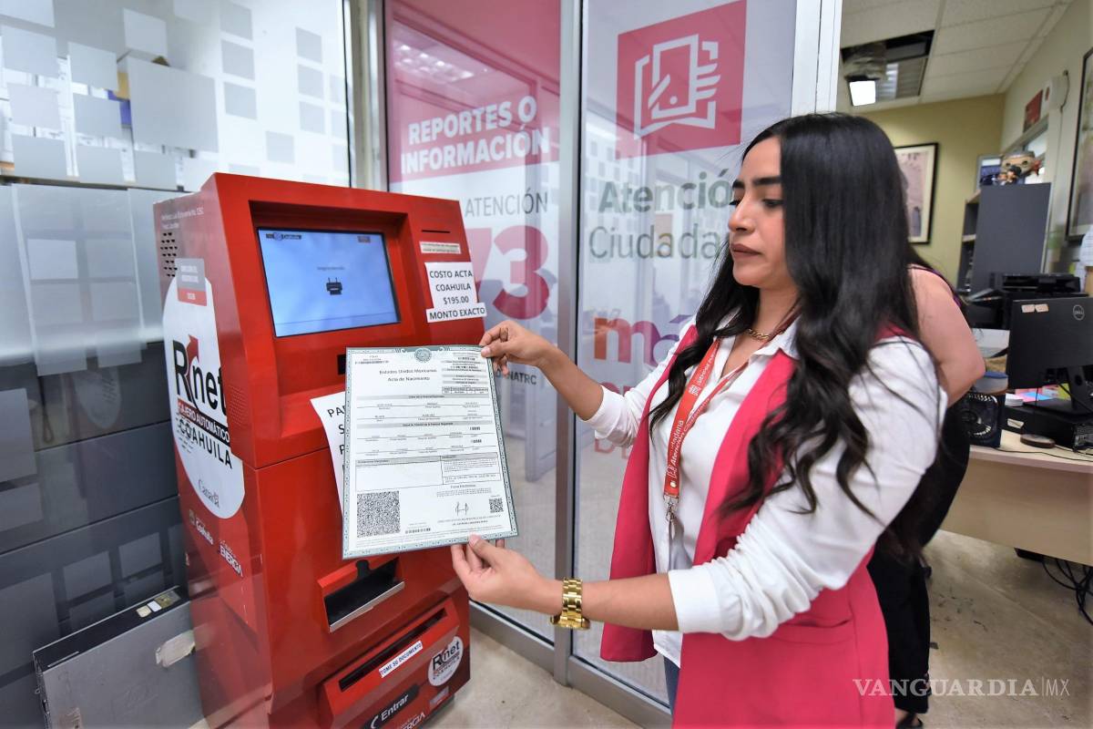 Torreón: Módulo del Registro Civil en Presidencia expide 150 actas al mes