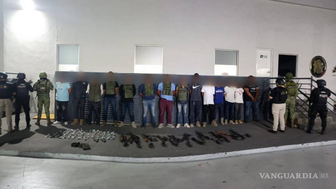 Detienen a 14 de célula criminal en Nuevo León y rescatan a dos secuestradas