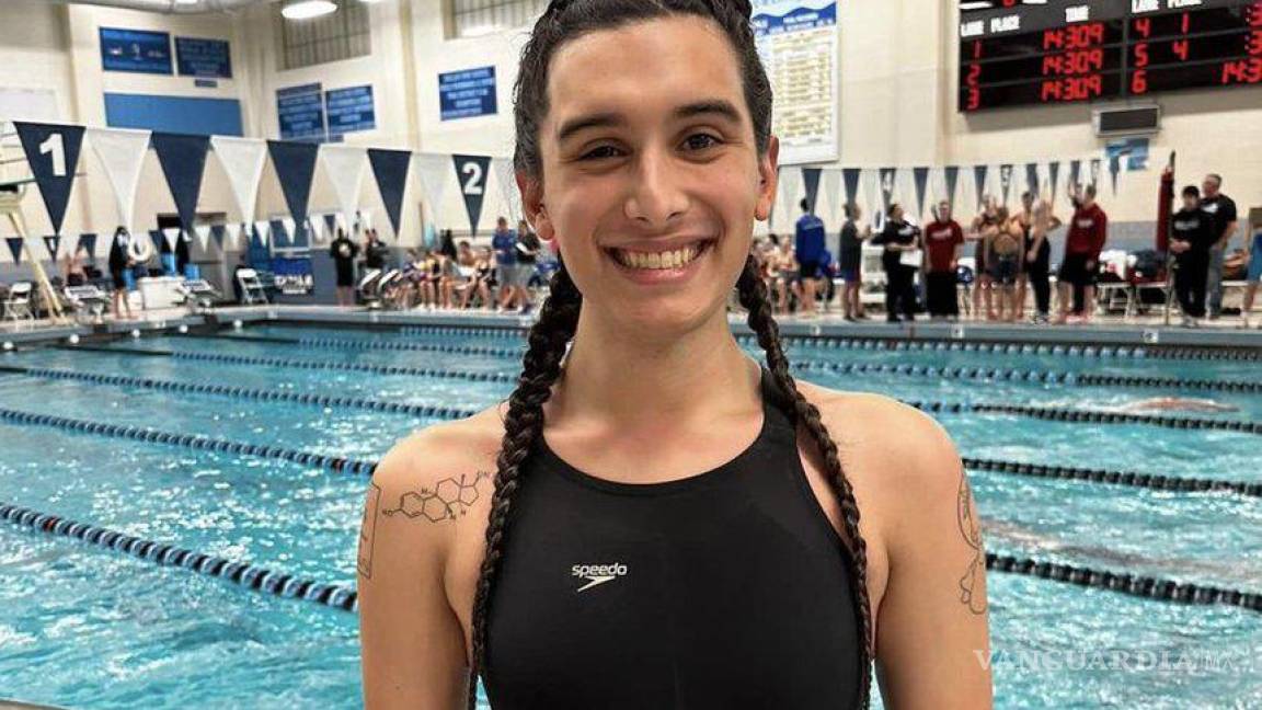 Meghan Cortez-Fields, nadadora transgénero, rompe récord universitario en Estados Unidos