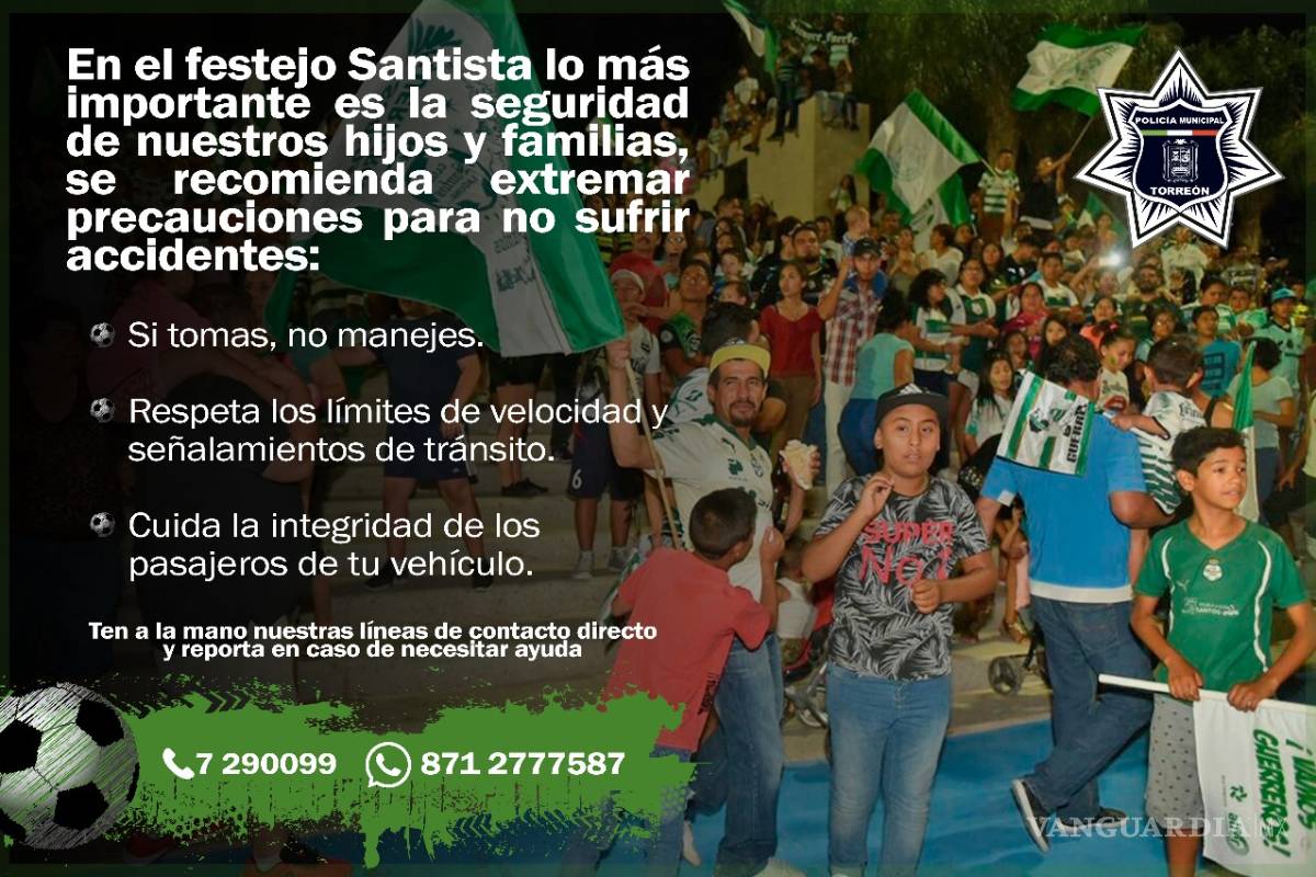 Autoridades de Torreón alistan operativo de seguridad para la final Santos vs Toluca