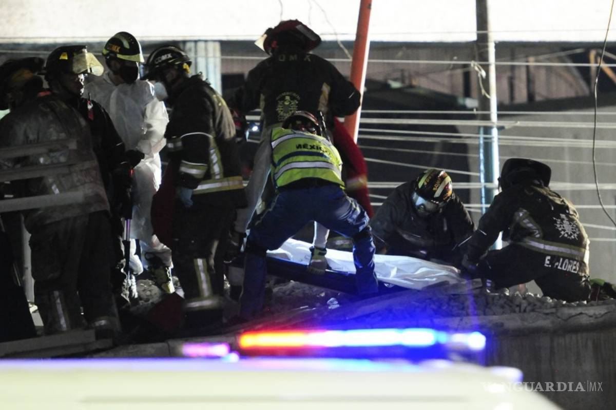 $!Imágenes del desplome en el metro en CDMX