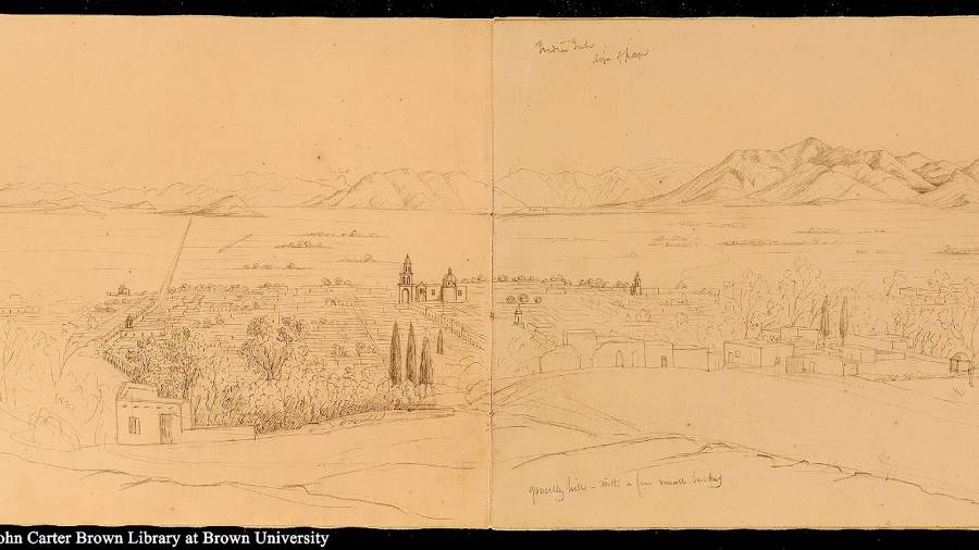 Dibujo realizado a lápiz sobre papel beige los días 8 y 9 de diciembre de 1852. Original está en la Biblioteca John Carter Brown, Universidad de Brown.