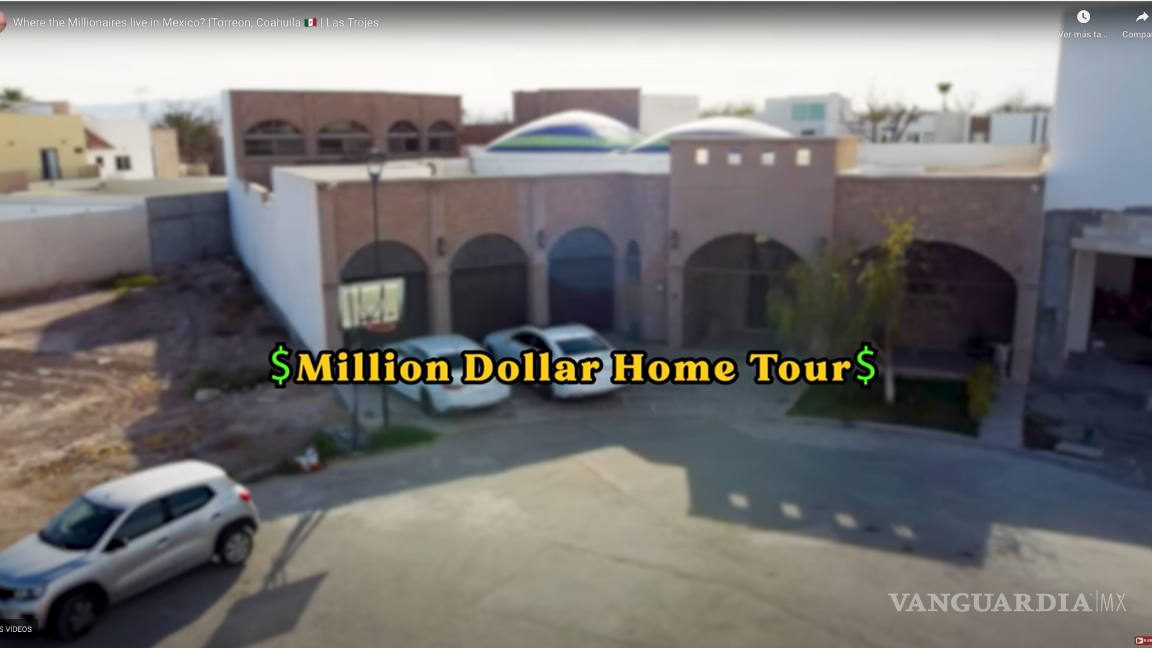 $!La casa de Jorge Salcido Portillo, en el exclusivo fraccionamiento residencial Las Trojes, en Torreón, es anunciada, en un video publicado en YouTube, como la residencia de un millonario.