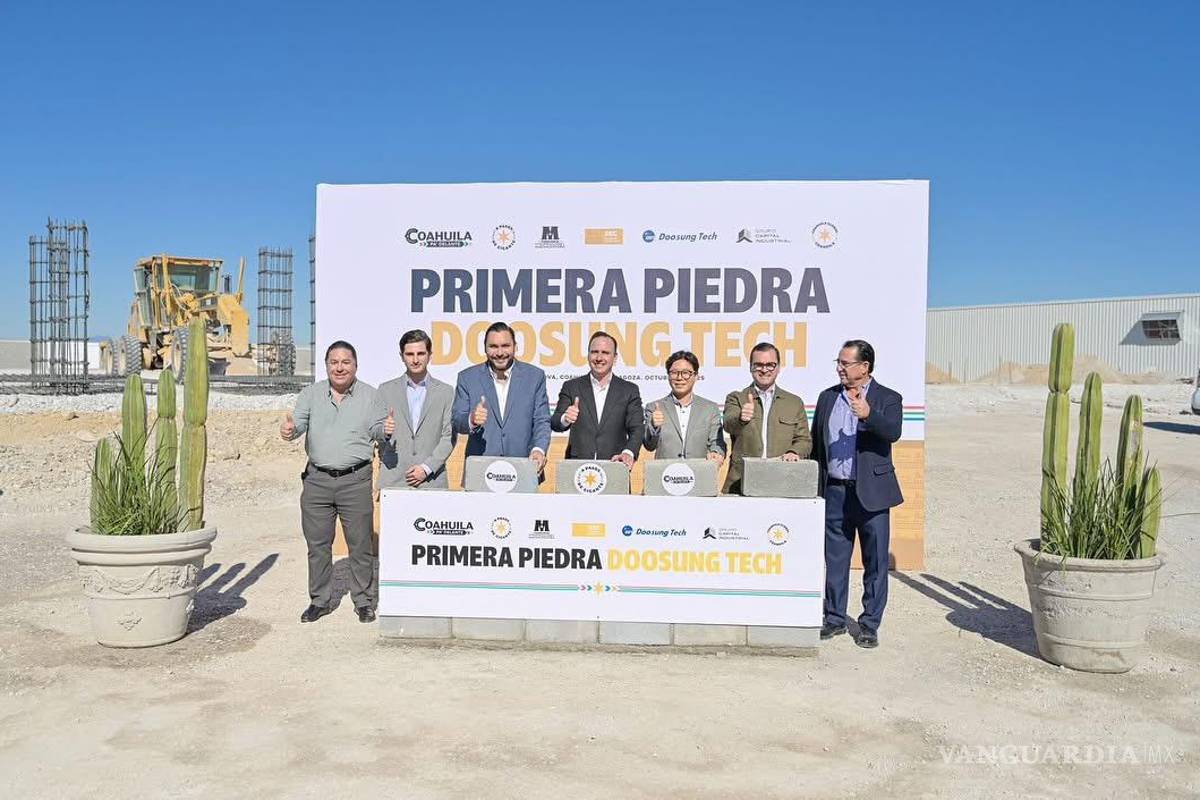 Colocan primera piedra de Doosung Tech en Monclova; la empresa invertirá 500 mdp en su nueva planta