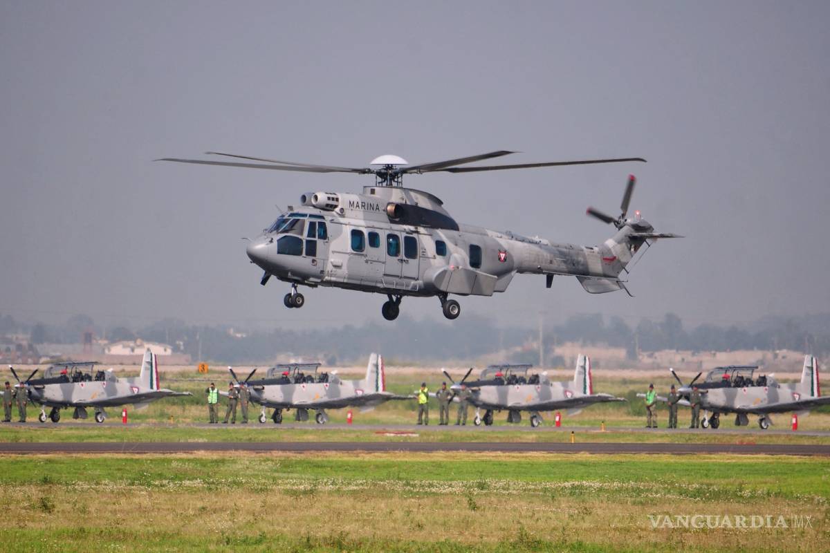 $!‘Calienta motores’ la Fuerza Aérea Mexicana para desfile del 16 de septiembre