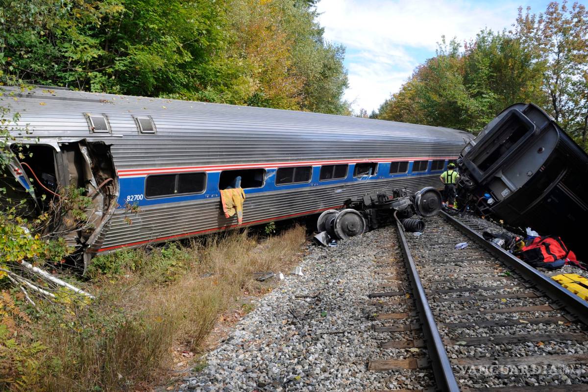 Descarrila tren en Vermont, hay siete heridos