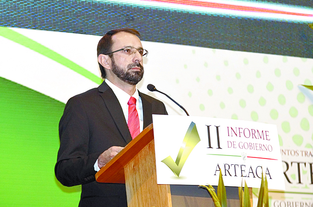 Alcalde de Arteaga destaca en su informe avances en seguridad