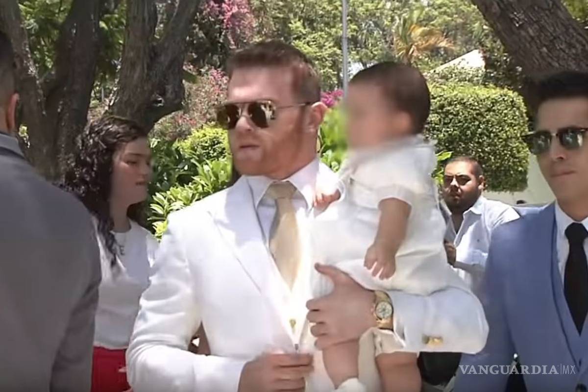 Así corrió el 'Canelo' Álvarez a los reporteros que estaban en el bautizo de su hijo