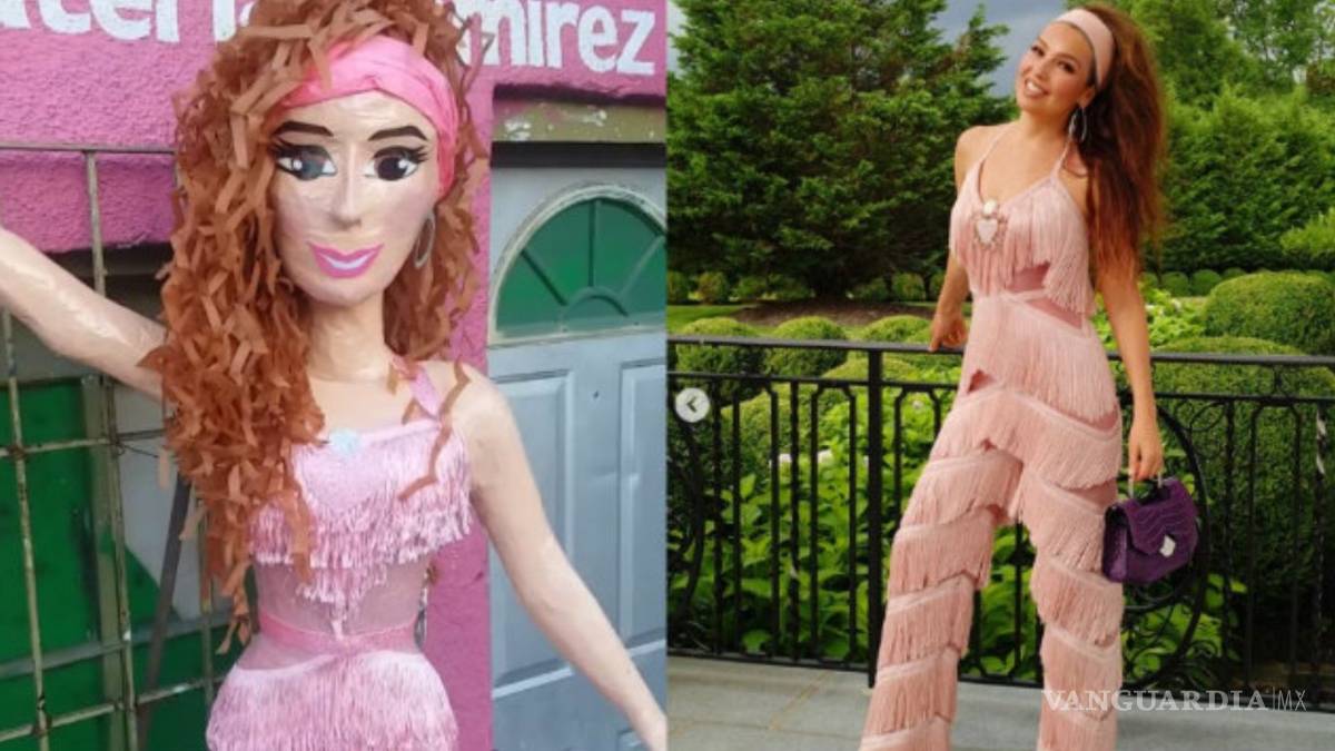 Fanáticos le regalan piñata "Tikitiki" a Thalía por su cumpleaños