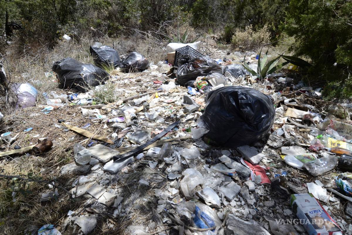 Convierten paseantes en gigantesco basurero la Sierra de Arteaga