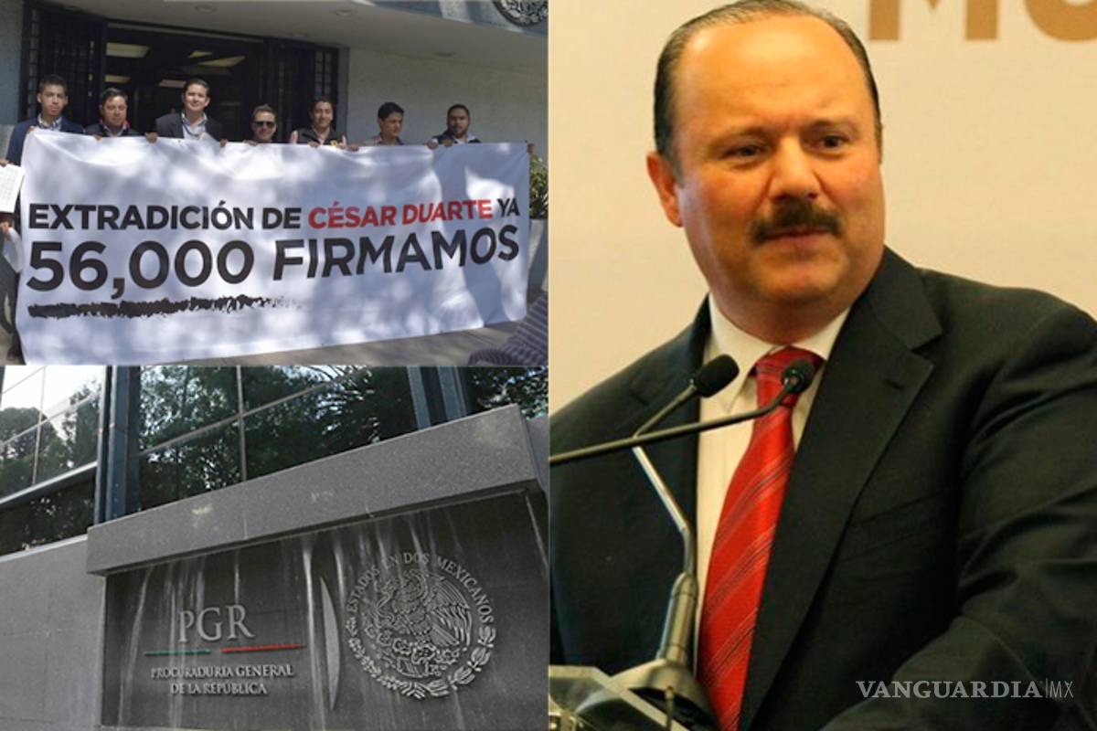 Con 56 mil firmas, ciudadanos piden a la PGR extradición de César Duarte