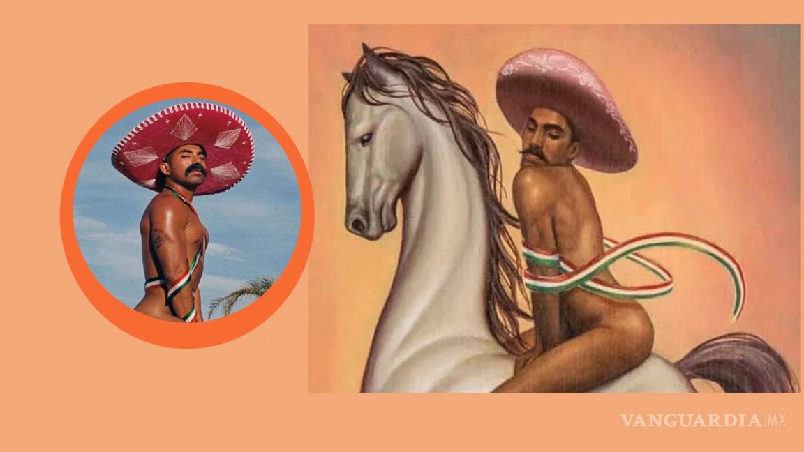 Recrea fotógrafo mexicano pintura de ‘Zapata Gay’ y desata comentarios en redes