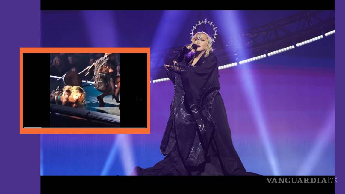 ¡Aquí vamos de nuevo! Circula en redes video de Madonna cayendo en pleno concierto (Video)