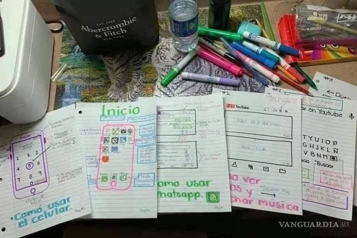 ¿Cómo usar el celular? Joven le ‘arma’ tutorial a su abuelita y se viraliza en redes