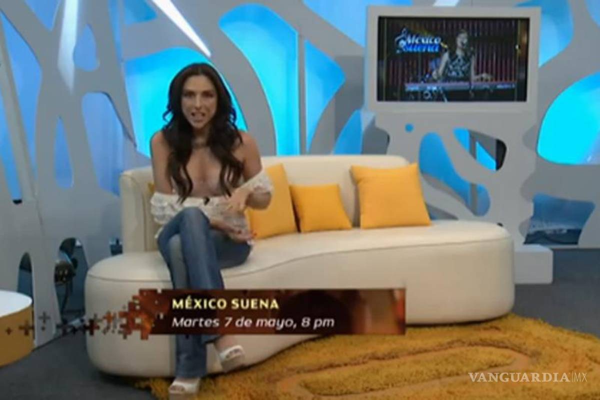 Conductora enseña sus encantos por TV ¡en vivo! (video)