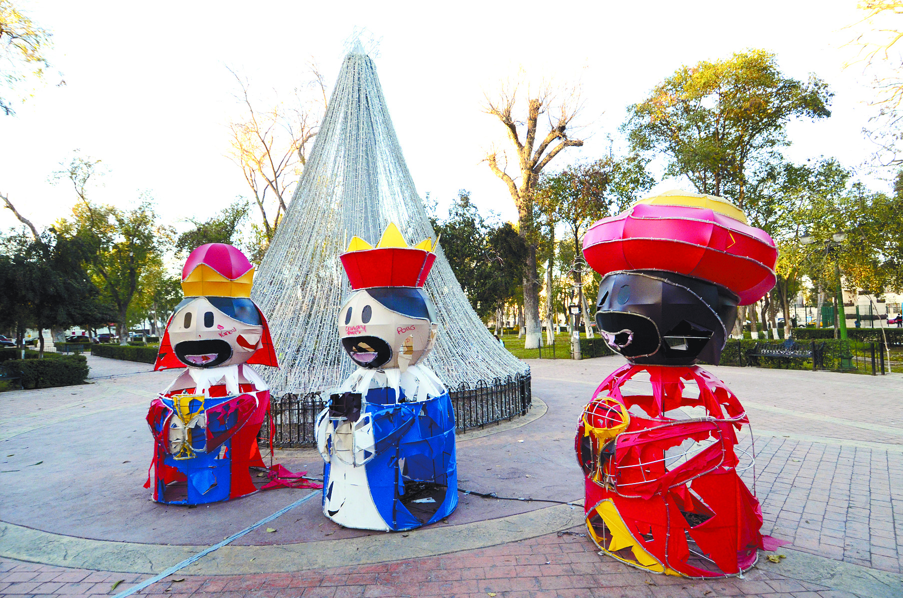 Vandalismo ‘navideño’ en Saltillo