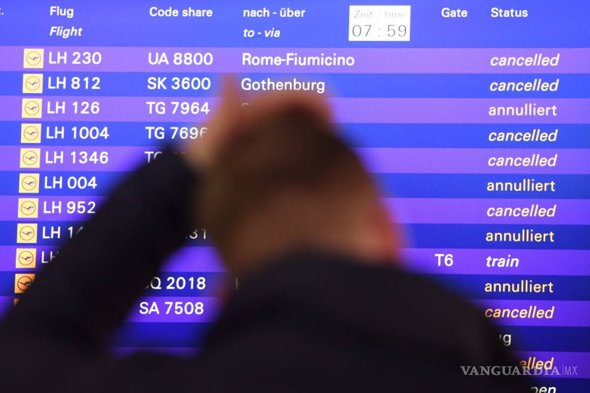 Lufthansa cancela 1,706 por la huelga