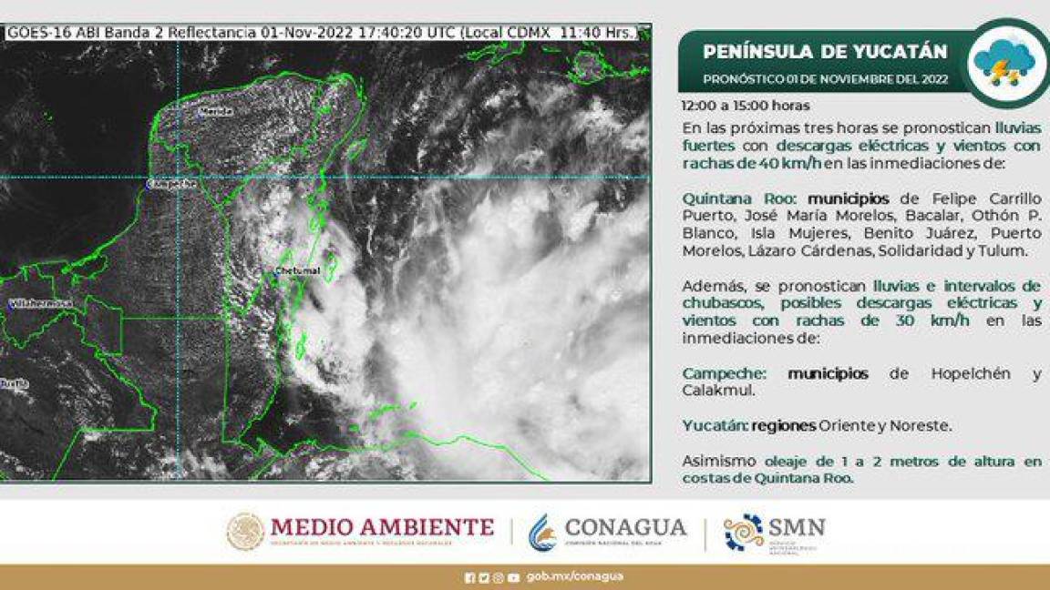 Tormenta tropical ‘Lisa’ se dirige a Quintana Roo, podría originar deslaves e inundaciones