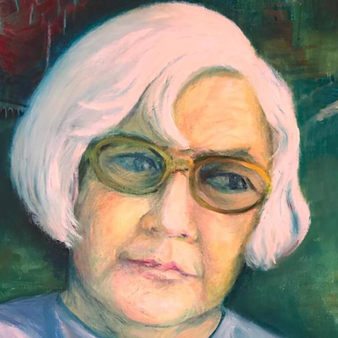 Autorretrato de Elena Huerta, realizado en 1973