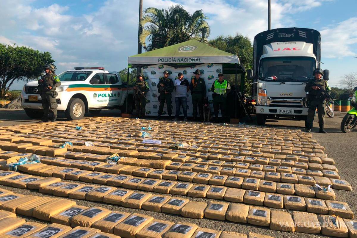 Decomisan mariguana con los rostros de Pablo Escobar y Bin Laden en Colombia