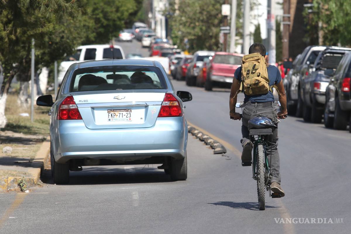 ¡Sí usan la ciclovía 69 ciclistas saltillenses diarios! Y arriesgan su vida