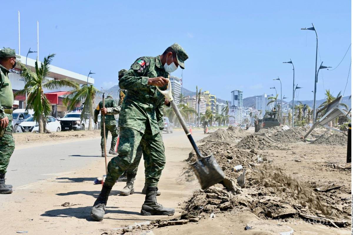 Sedena pide 513 mdp para seguir con las tareas comprometidas en Acapulco, tras impacto de Otis