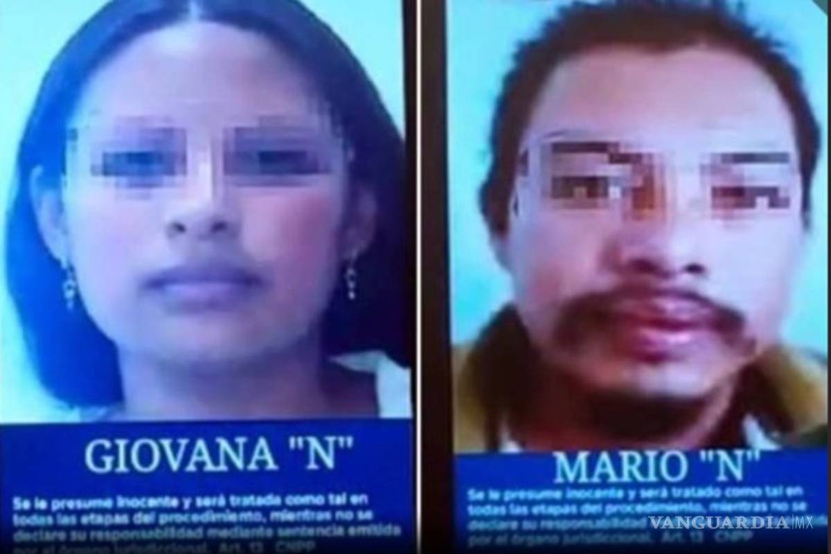 En Edomex presentan ante MP a pareja feminicida de Fátima