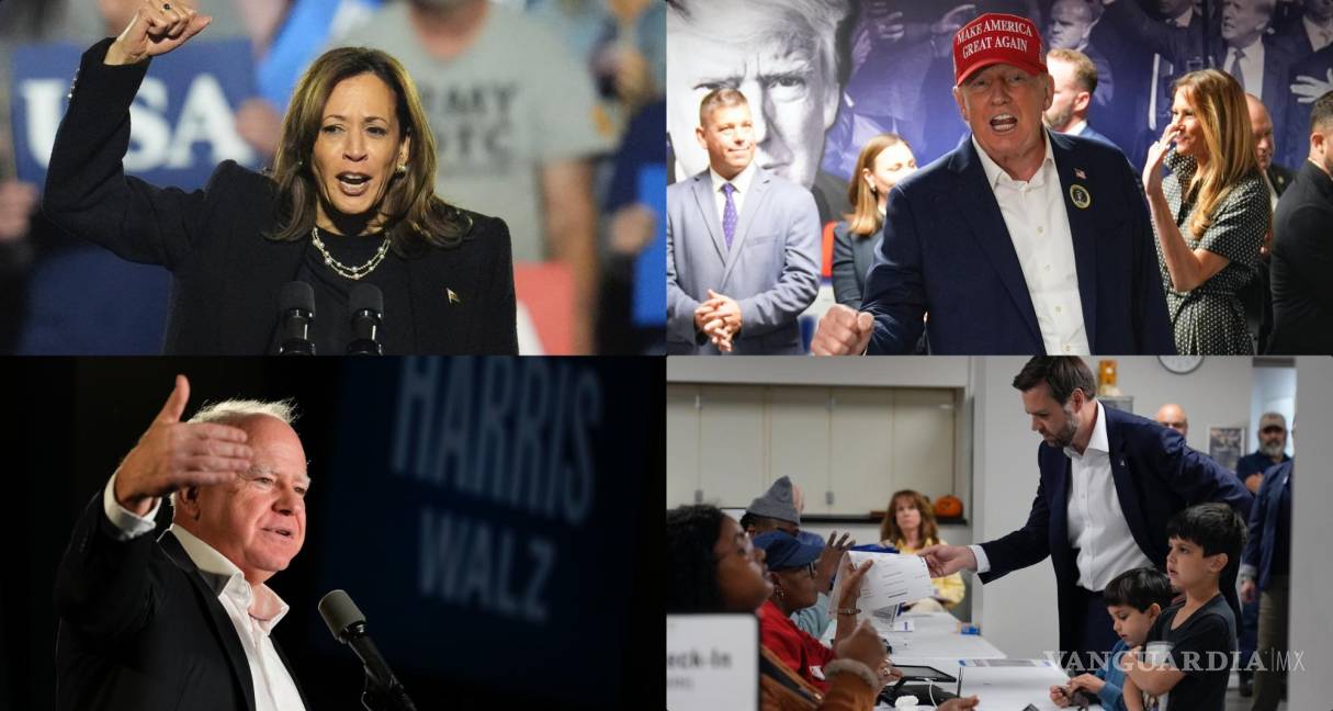 Elecciones EU 2024: Kamala Harris, Donald Trump, Tim Walz y JD Vance emiten su voto