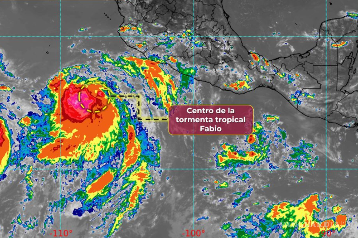 ¿Ciclones rodean a México? Tormenta tropical ‘Fabio’ se forma frente a costas de Colima y Jalisco