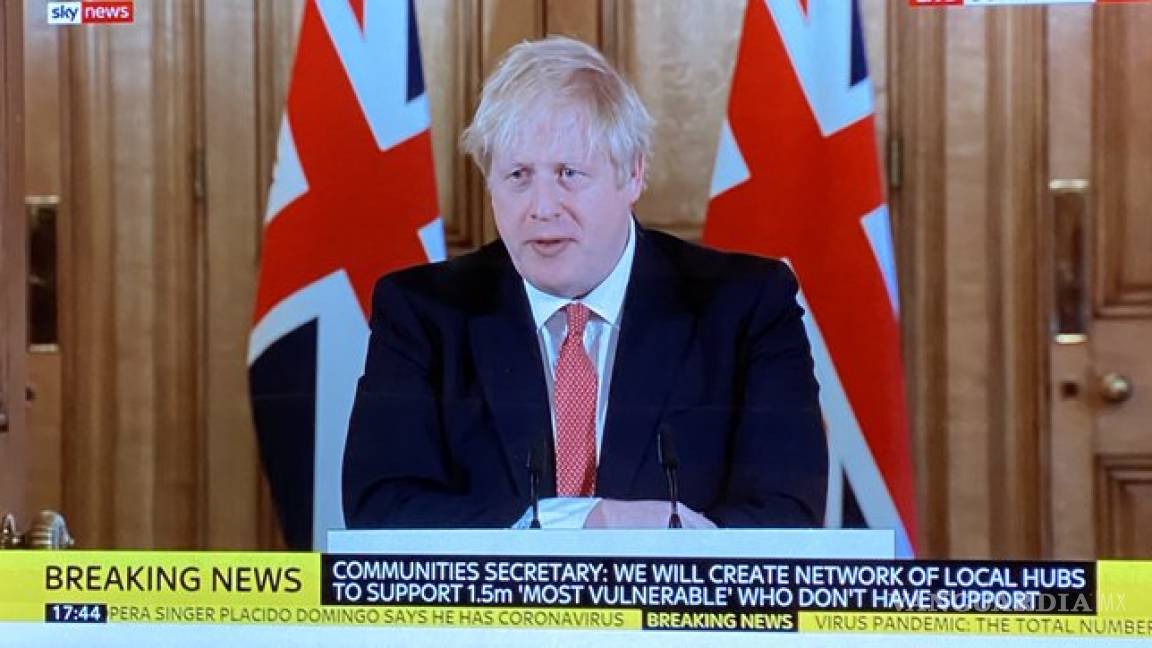 Boris Johnson acepta que Gran Bretaña “está a unas semanas de padecer lo mismo que Italia”