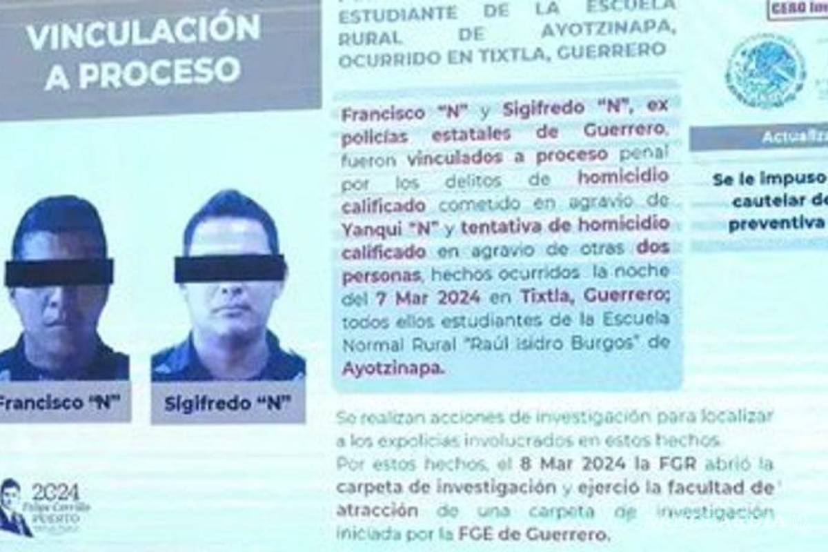Vinculan a proceso a dos policías de Guerrero por el asesinato del normalista Yanqui Kothan
